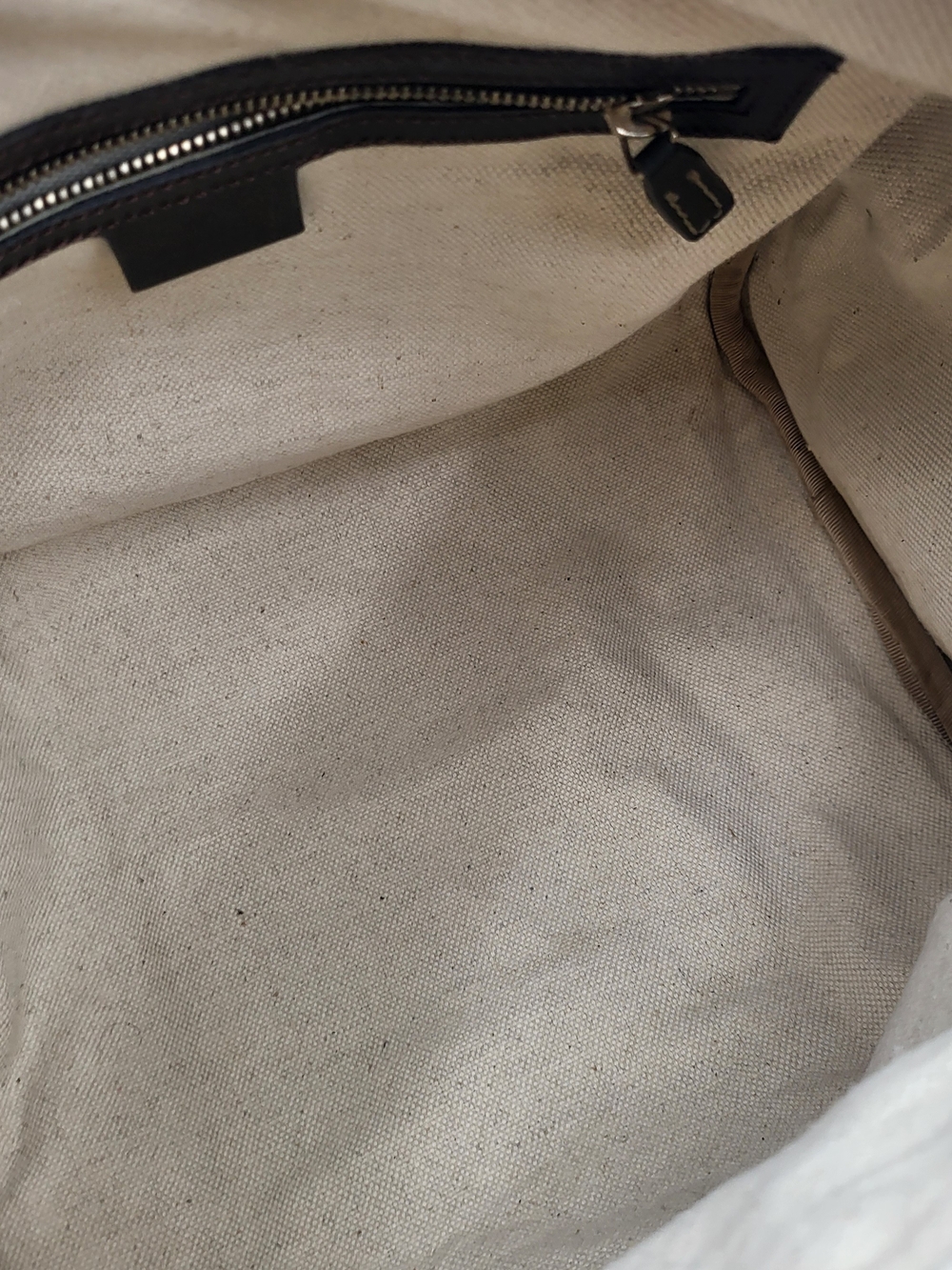GUCCIMonogram Selleria Calfskin Vintage Web Medium Boston Brown, Auth. w/COA.. - Picture 11 of 16